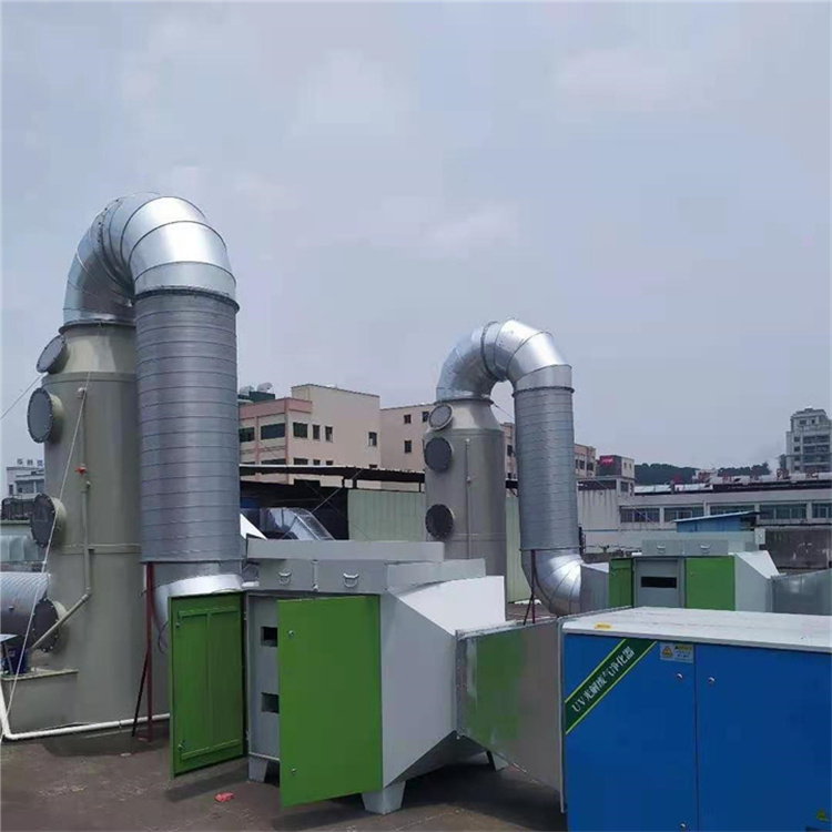 电子厂排烟管道安装 喷淋塔环保设备处理废气 车间排烟管道环保工程