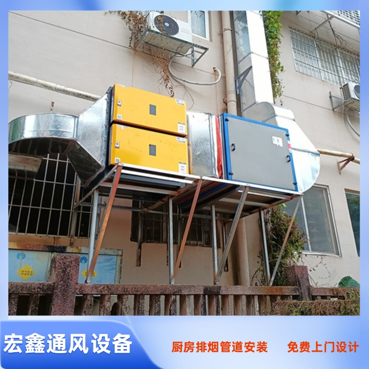 沙井饭店排烟管道安装工程 松岗通风管道安装厂家 松岗厨房油烟管道安装工程